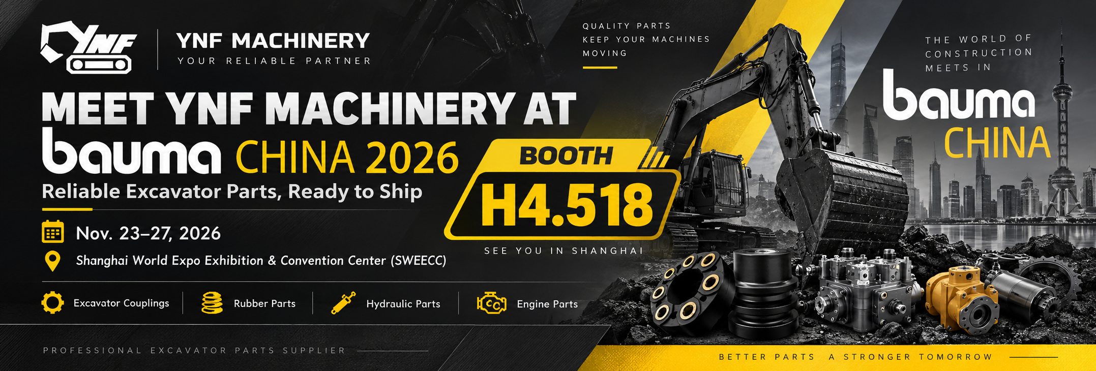 最新の企業ブログについて Meet YNF Machinery at bauma CHINA 2026 – Visit Us at Booth H4.518