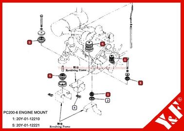 購入 20Y-01-12210 20Y-01-12221 を取付ける OEM 小松の予備品 PC200-6 エンジン online manufacture