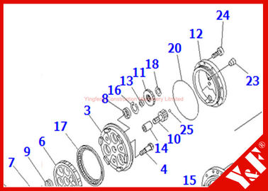 BR210 BR200 小松の掘削機の部品、TZ263B1104-00 TZ263B1204-00 RV ギヤ アッセンブリ